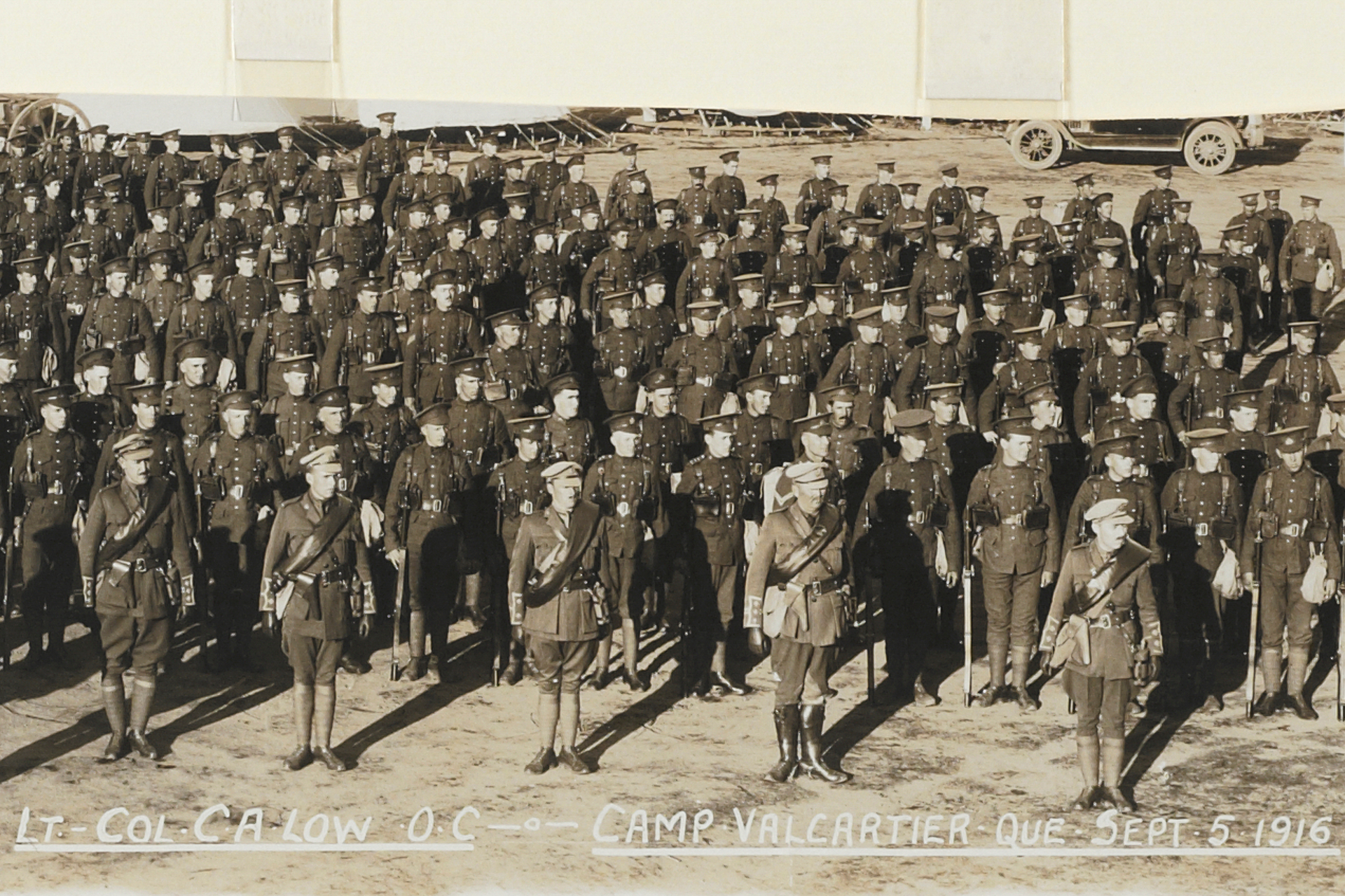 Canadian_Expeditionary_Force,_146th_O.S._Battalion,_Camp_Valcartier,_Sept._5,_1917._Lt.-Col._C.A._Low,_OC_No._597_(HS85-10-32562)-e3