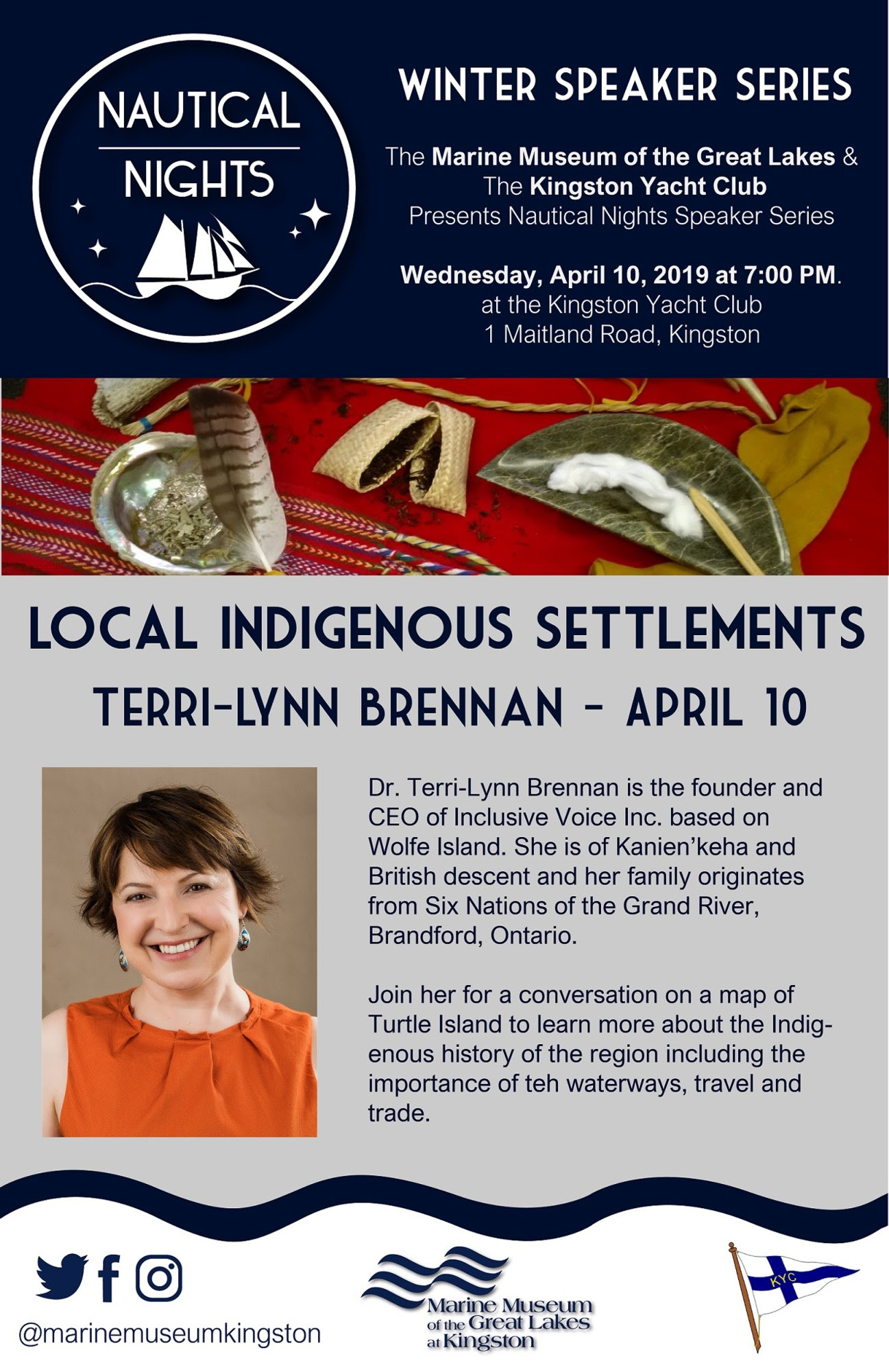 Speaker series poster with Dr. Terri-Lynn Brennan.